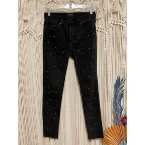 NWOT Driftwood Embellished Faded Black Denim Size 25